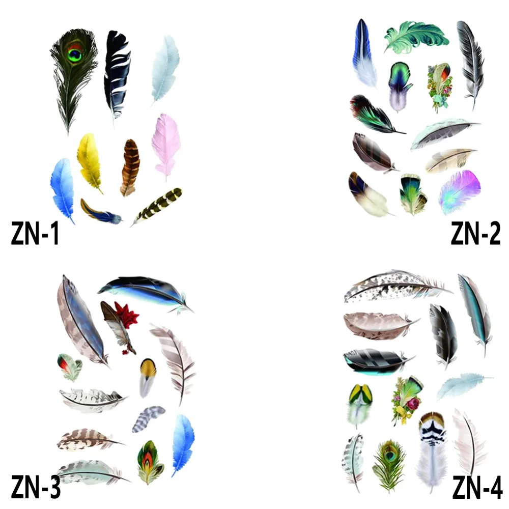 Забавные 3D Мультяшные цветные наклейки с перьями для автомобиля Наклейка