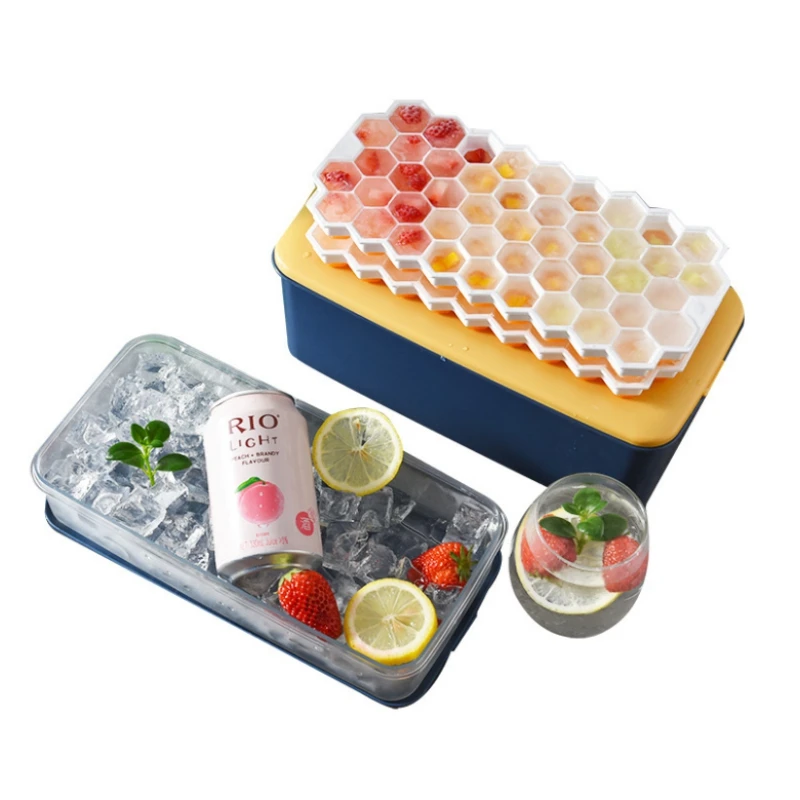 

Ice Cube Mold Silicone Ice Box With Lid Ice Making Mold Home Kitchen Supplies
