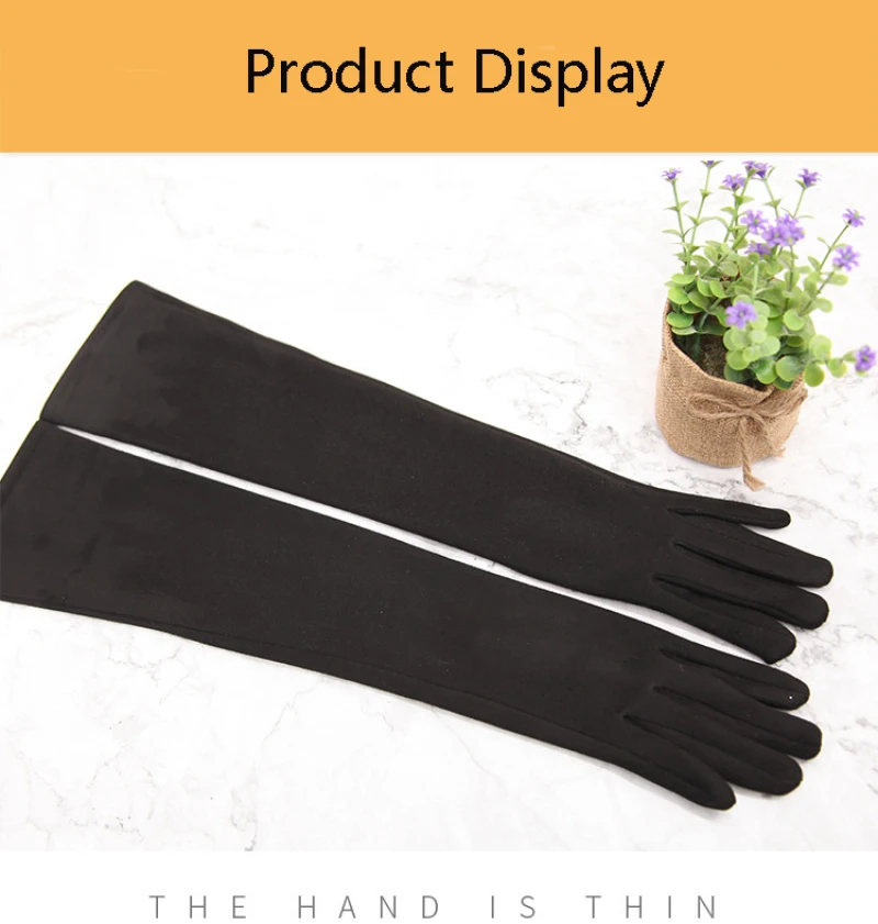 

Women Winter Long Section Suede Fabric Keep Warm Sexy Gloves Plus Velvet Windproof Elegant Female Exquisite Dinner Party Gloves