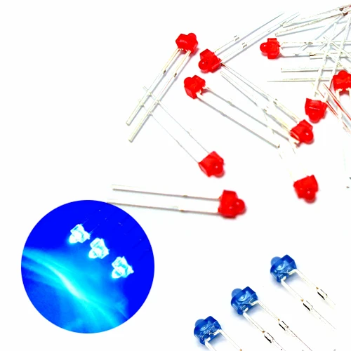 100 шт. рассеянный 1 8 мм сквозное отверстие высокого Яркость светодиодный лазерный