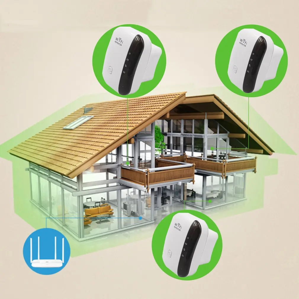 Беспроводной Wi fi ретранслятор 300 Мбит/с усилитель WiFi 802.11N/B/G Repetidor Повторитель