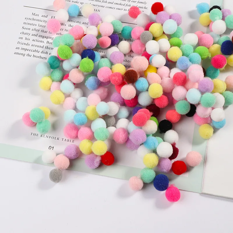 10 мм разноцветные белые черные мини помпоны мягкие шарики Помпоны DIY Швейные