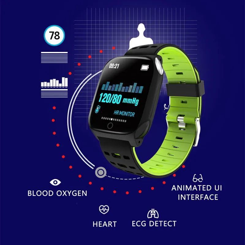 Умные часы F16 с детектором ЭКГ пульсометром модные деловые и стильные спортивные