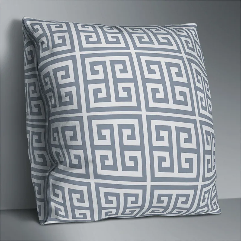 Серый полосатый Подушка Чехол геометрический диванная подушка крышка Печать