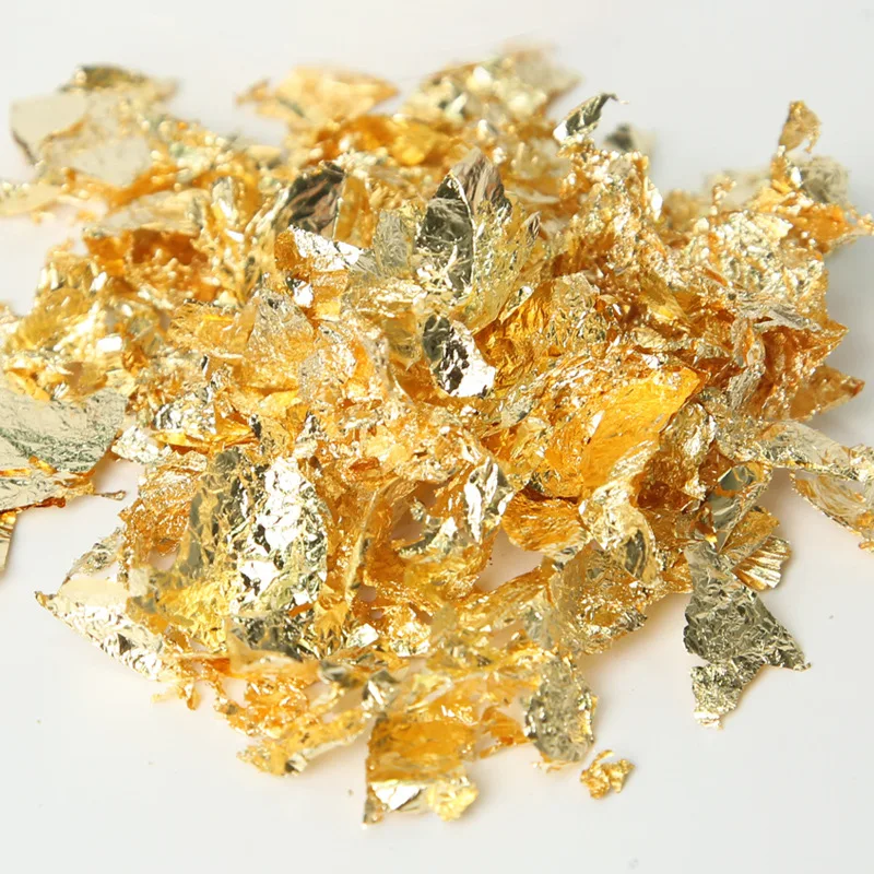 

30g/pack Gold/Sliver/Copper Foil Art Craft Paper Imitaition Leaf Leaves Sheets Bulk Foil Flake Gilding DIY Nail Flake Art Decor