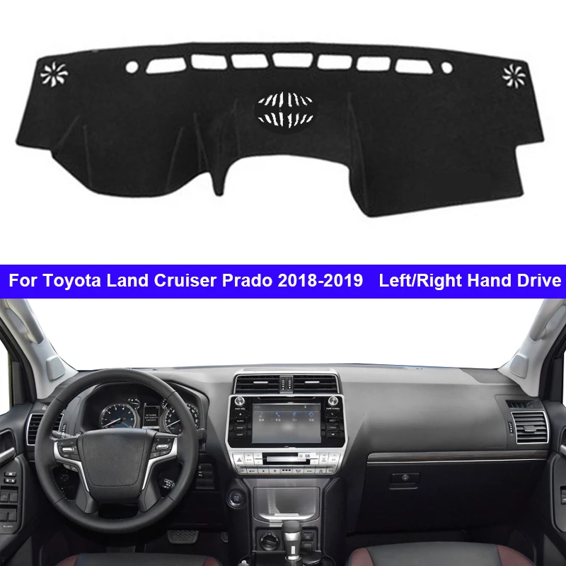 Car Inner Dashboard Cover For Toyota Land Cruiser Prado 2018 2019 Auto Dash Mat Carpet Cape Anti-sun Sun shade Dashmat 2015