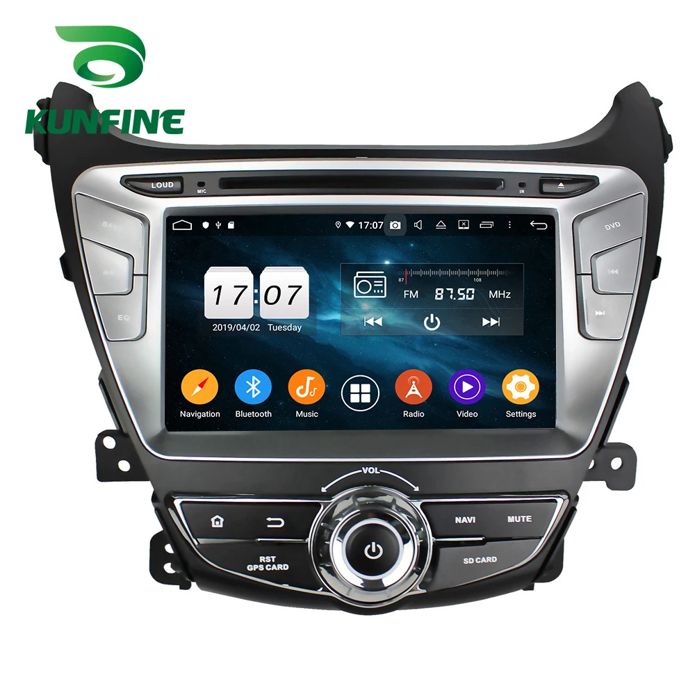 Android 9,0 Восьмиядерный 4 Гб ОЗУ 64 Гб ПЗУ автомобильный DVD gps навигатор мультимедийный плеер стерео для hyundai Elantra/Avant радио