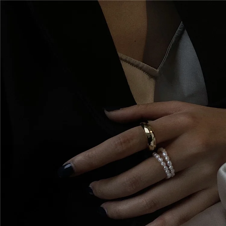 Растягивающееся кольцо барлок винтажное женское жемчужное пресноводный жемчуг