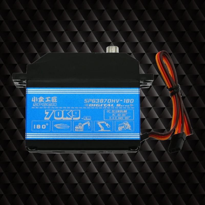 

Blue RC Digital Servo Large Torque High Speed Full Metal Gear Waterproof 180 Degree Control Angle