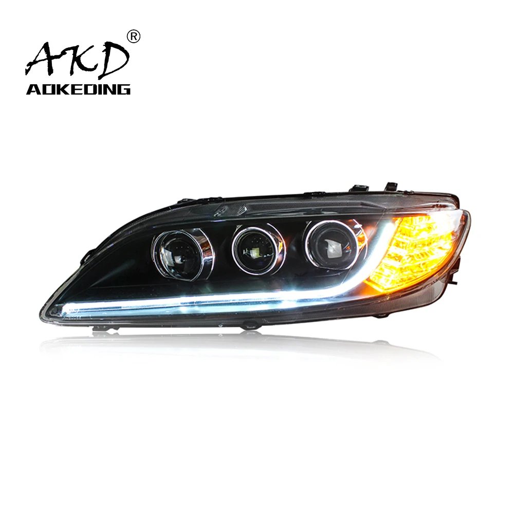 AKD автомобильный Стайлинг для Mazda 6 фары 2004-2012 светодиодные Mazda6 ДХО Hid Angel Eye
