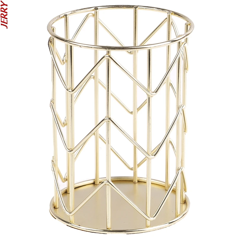 

Hot Sale 10.5 X 8cm 1pc Rose Gold Household Stationery Decoration Pen Pencil Pen Holder Container Storage Box