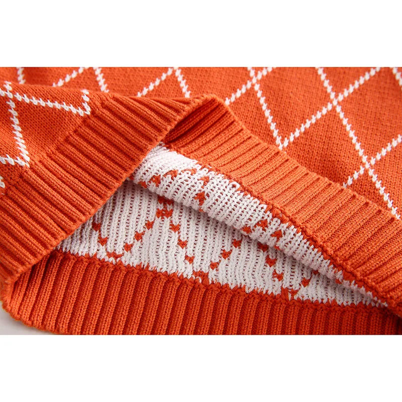 

Autumn Kids Boys Girls Sleeveless Grid Sweater Vest Children Clothing Winter Baby Kids Boys Girls Pullover Sweaters Vest