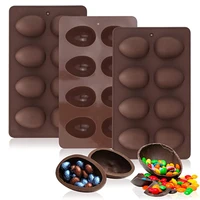 8 cavity easter egg silicone mold non stick pastry dessert chocolate candy jelly desserts ice tray mould cake decorating tools