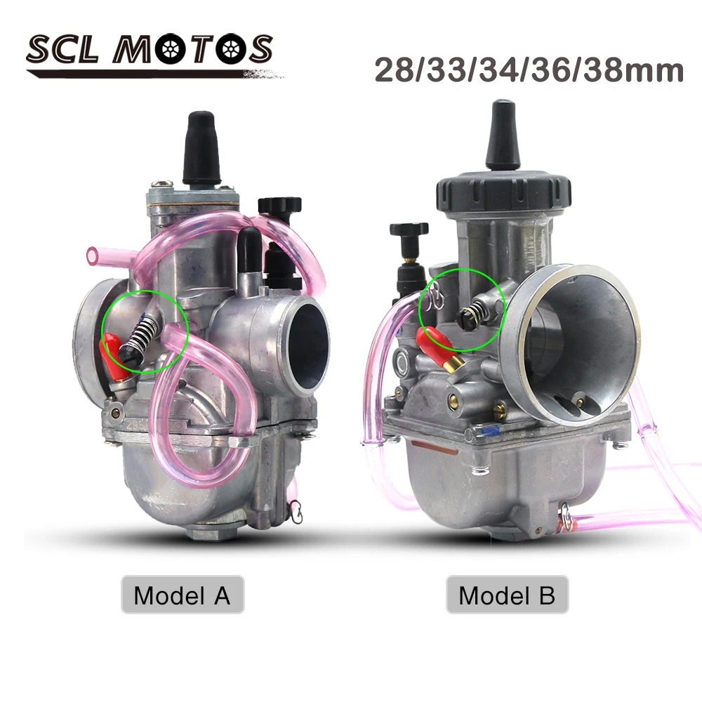 

SCL MOTOS PWK 28 мм 33 мм 35 мм 36 мм 38 мм карбюратор для мотоцикла Carburador Keihin Carb для 2T 4T двигателя 100cc-350cc мотогонок