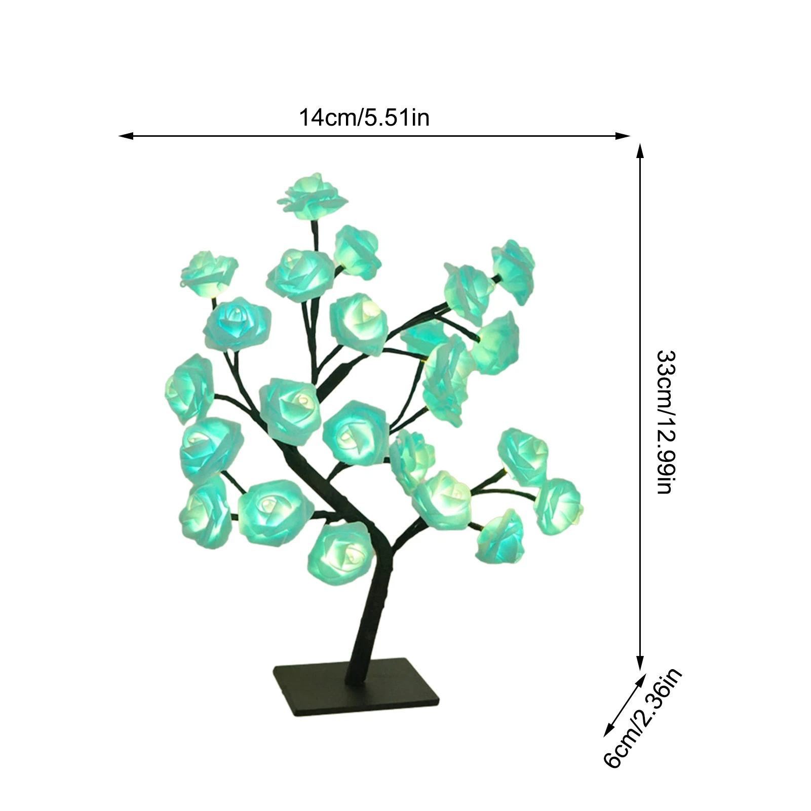 

LED Table Lamp Rose Flower Tree USB Night Lights Wedding Bedroom Decorations For Home LED Table Lights Home Party Decoration