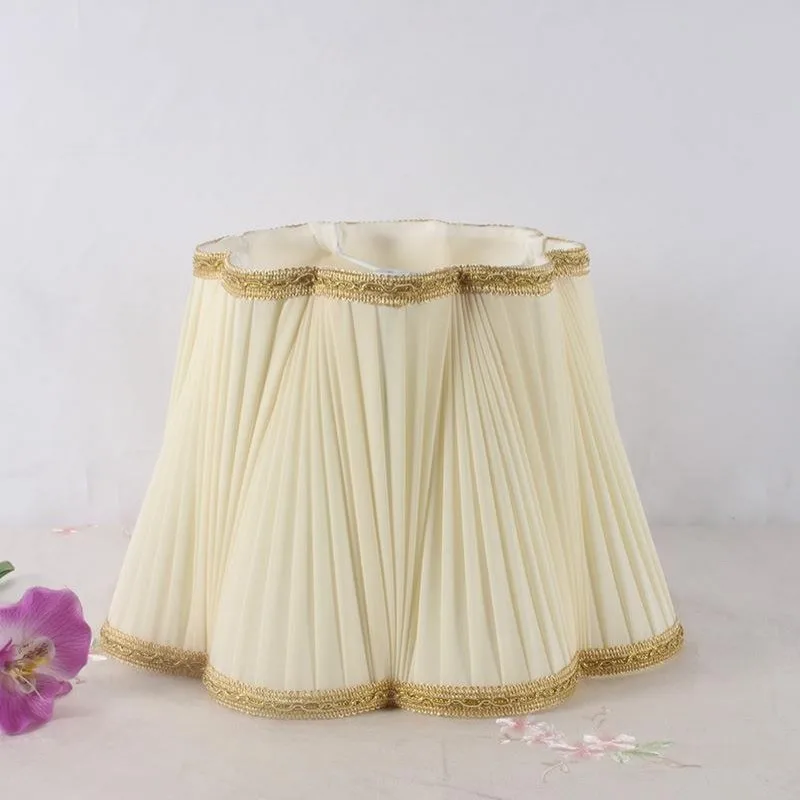 E27 Art Deco Lamp shade for table lamp floor lamp light green shade silk fabric beige lampshades modern style lamp cover