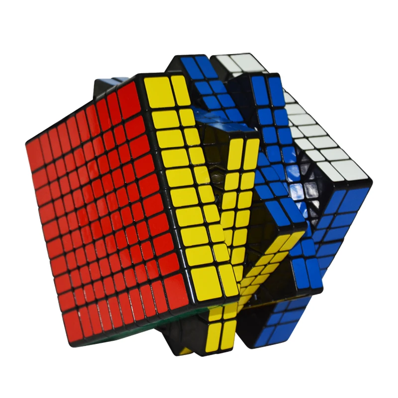 

Shengshou 10.2cm 10Layer 10x10x10(PVC Sticker)Black Base With Stickers Sengso Magic Cube 10*10*10 Puzzle Speed