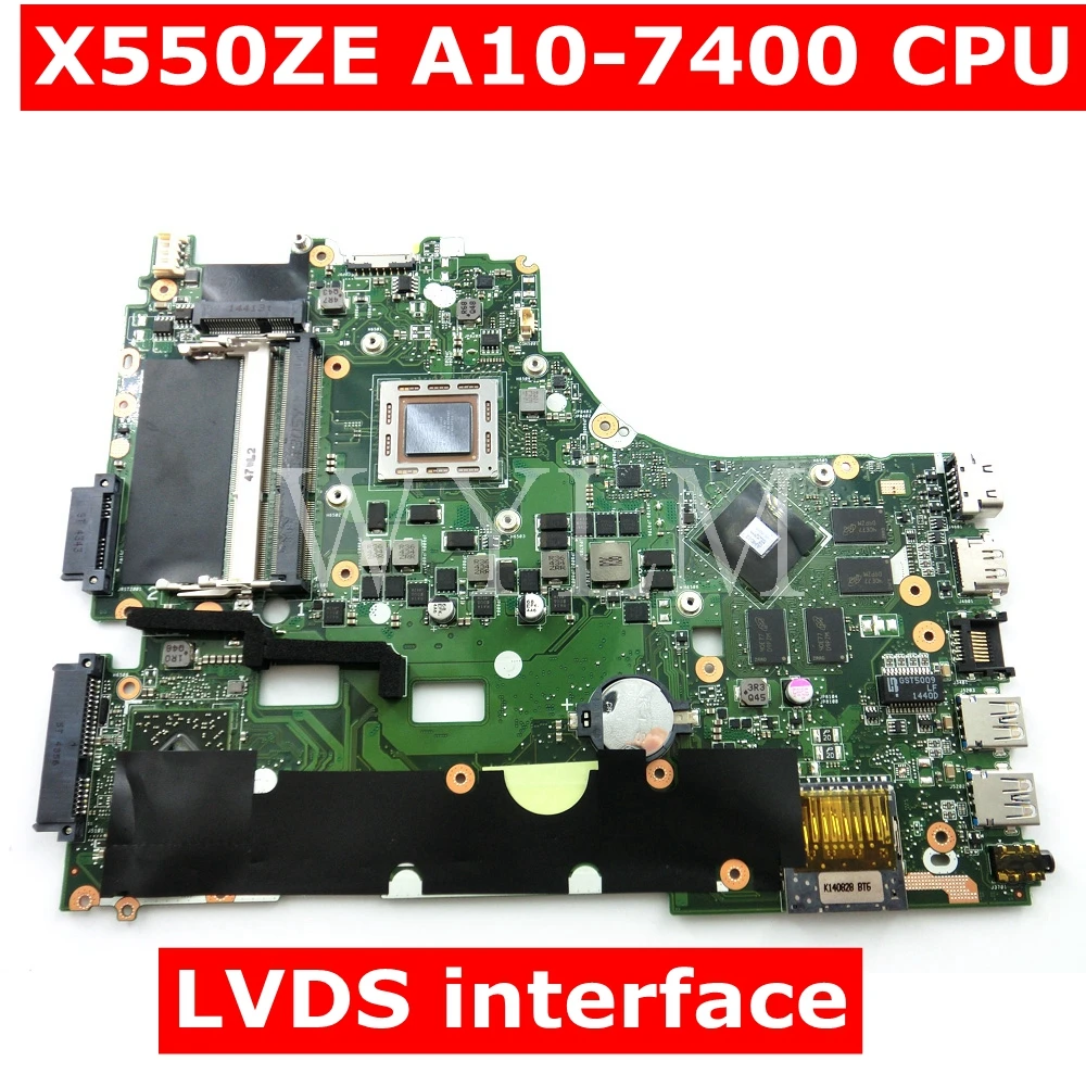 

X550ZE With A10-7400 CPU Mainboard For ASUS VM590Z A555Z X555Z X550ZE X550ZA X550Z X550 K550Z K555Z Laptop Motherboard 100% Test