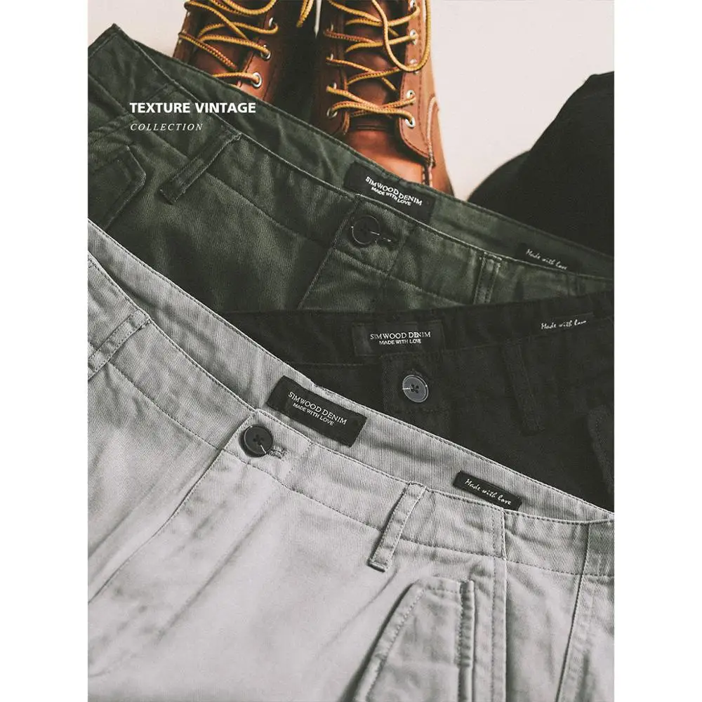 SIMWOOD/Новинка 2021 года Повседневные брюки Мужские модные спортивные карго Военные