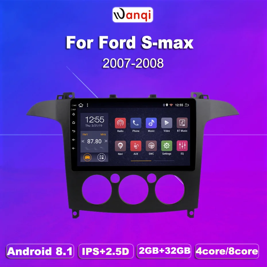 9 дюймов Android 8 1 автомобильный Dvd Gps плеер для Ford S Max 2007 2008 встроенный радио видео