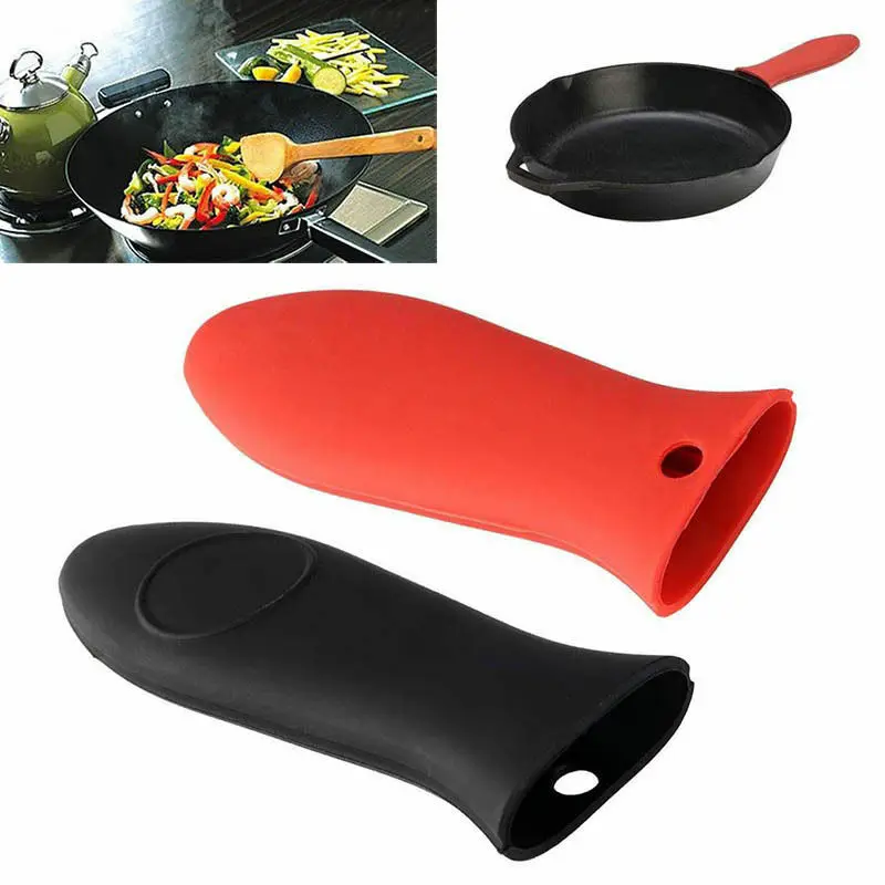 

Silicone Hot Handle Holder Lodge Pot Sleeve Ashh Cover Grip Kitchen Pan Hold NEW