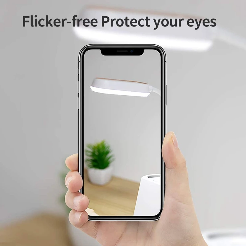 

Desk Lamp Eye-Caring Table Lamps, Dimmable Office Lamp with USB Charging Port, 3 Color Modes,3 Brightness Levels