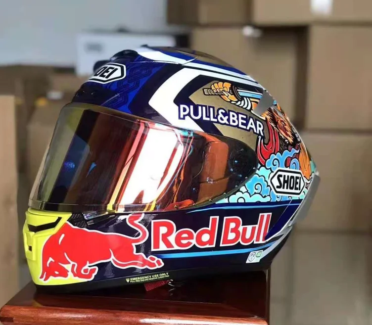 

Full Face Motorcycle helmet X14 Marquez Motegi3 lucky cat2 red anti-fog visor Riding Motocross Racing Motobike Helmet