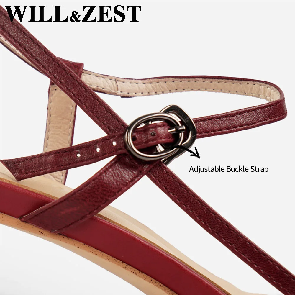 Женские босоножки на шнуровке Will &amp Zest бордовые высоком массивном каблуке с