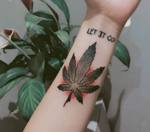 

Temporary Tattoo Sticker Waterproof Tattoos Maple Leaf "LET IT GO" Fake Tatto Stickers Decal Tatoo Body Art For Women Girl Men