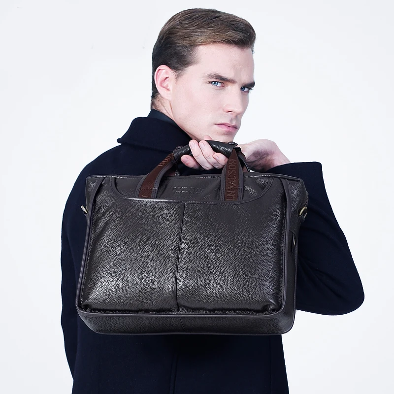 Мужской портфель из натуральной воловьей кожи