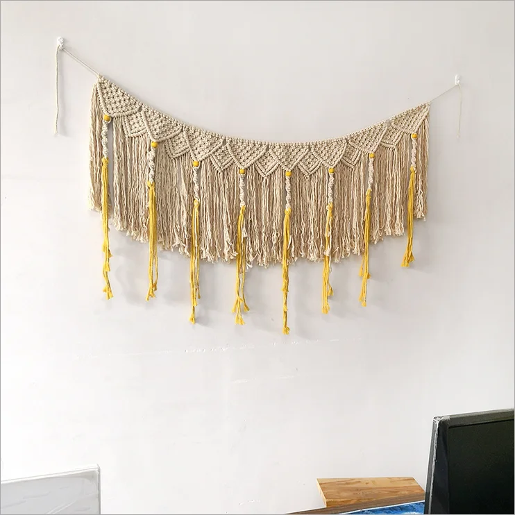 

Handmade Cotton Tapestry Wedding Decoration Wall Hanging Decor Bedroom Tapestry