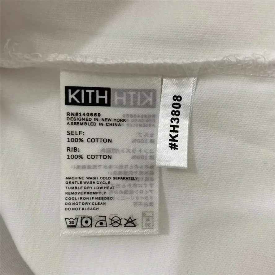 

White KITH Basketball T-shirt 2021 Men Women Cartoon Sports Film Theme Kith Tops Tee 1:1 High Quality Vintage Short Sleeve