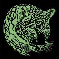 leopard patches for clothing luminous badge heat transfer printing noctilucent patch clothes diy fluorescence stickers gifts