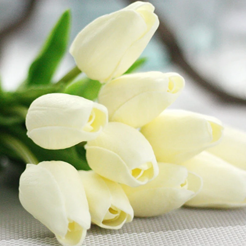

12 PCS Mini Tulip Artificial Flower Wedding Home Decoration Artificial Flower Artificial Flower