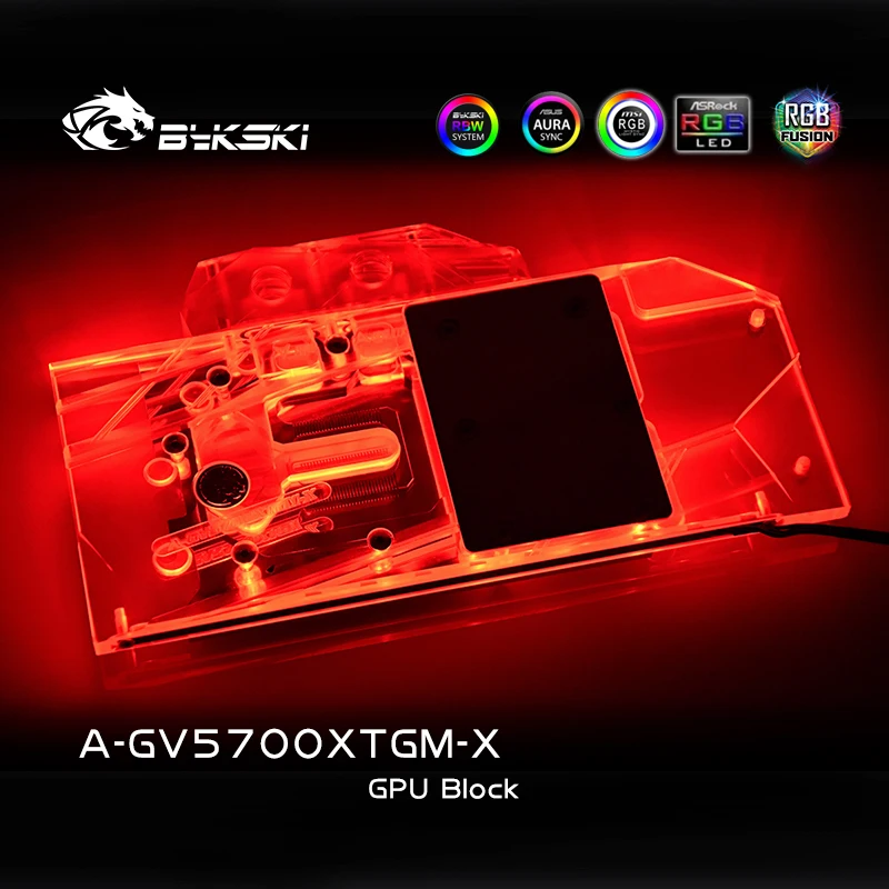 

Bykski GPU Water Block For Gigabyte RX5700XT GAMING OC 8G Graphics Card MOBO AURA SYNC 12V/5V A-GV5700XTGM-X
