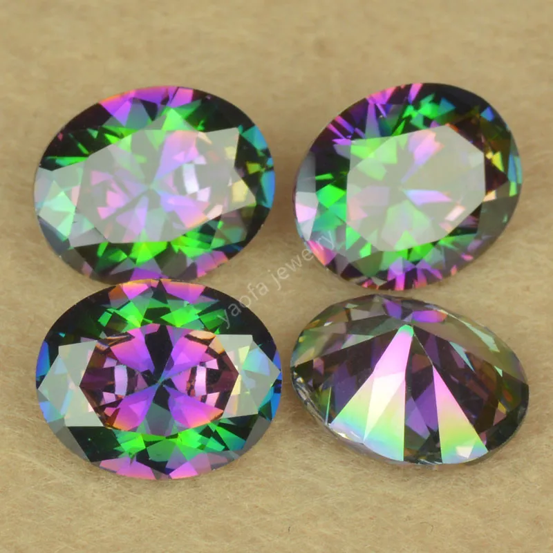 Распродажа 2X3 ~ 13X18 мм покрытие смешанные цвета радужные синтетические
