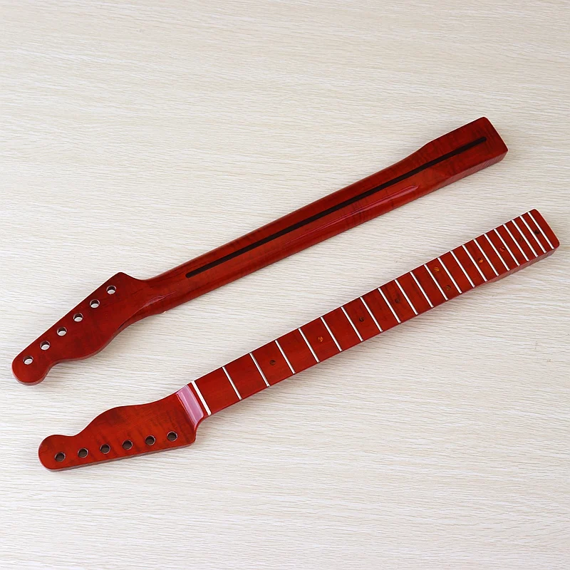 flamme ahorn e gitarre hals tl hals kanada flamme ahorn holz hochglanz finish 21 bünde braun farbe tele neck free global shipping