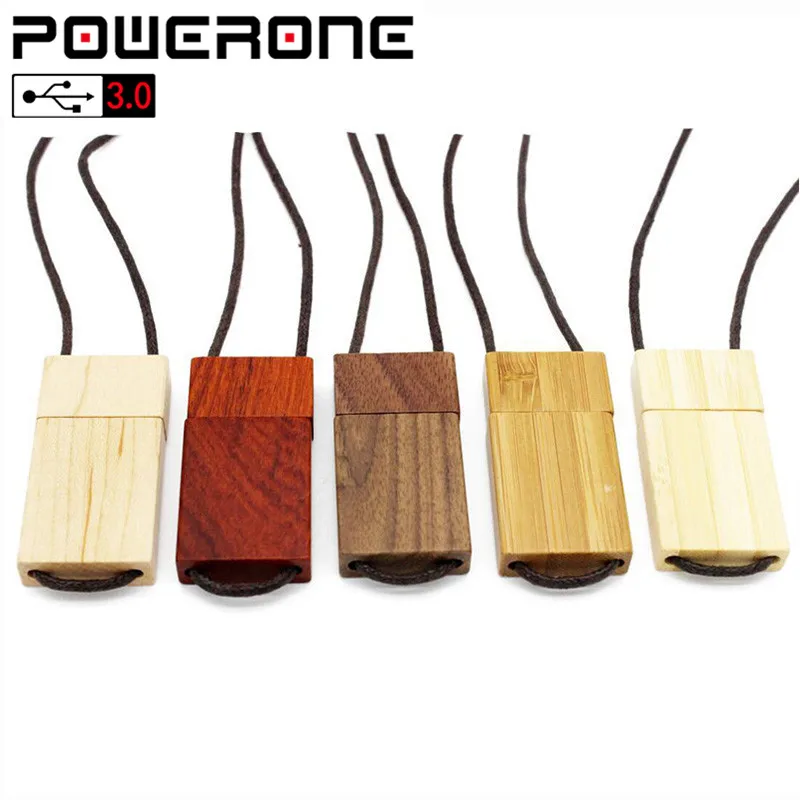 USB флеш накопитель POWERONE деревянный с интерфейсом 3 0 64/32/4 ГБ|USB флэш-накопители| |