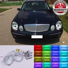 Для Mercedes Benz e класса w211 2003-2009 Высокое качество мульти-Цвет Ангельские глазки светодиодный RGB светодиодные фары Halo Кольцо Комплект РЧ пульт дистанционного управления Управление