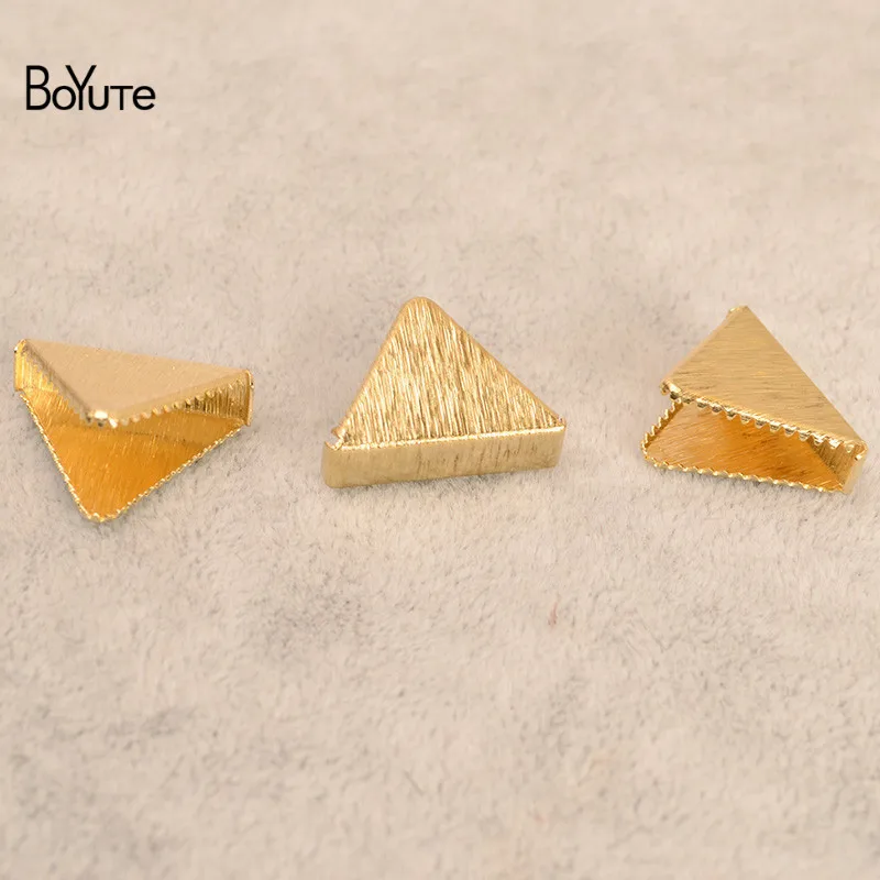 

BoYuTe (100 Pieces/Lot) 20*15*5.5MM Metal Brass Brushed Triangle Clip, Buckles, Fasteners Diy Hand Made Jewelry Accessories