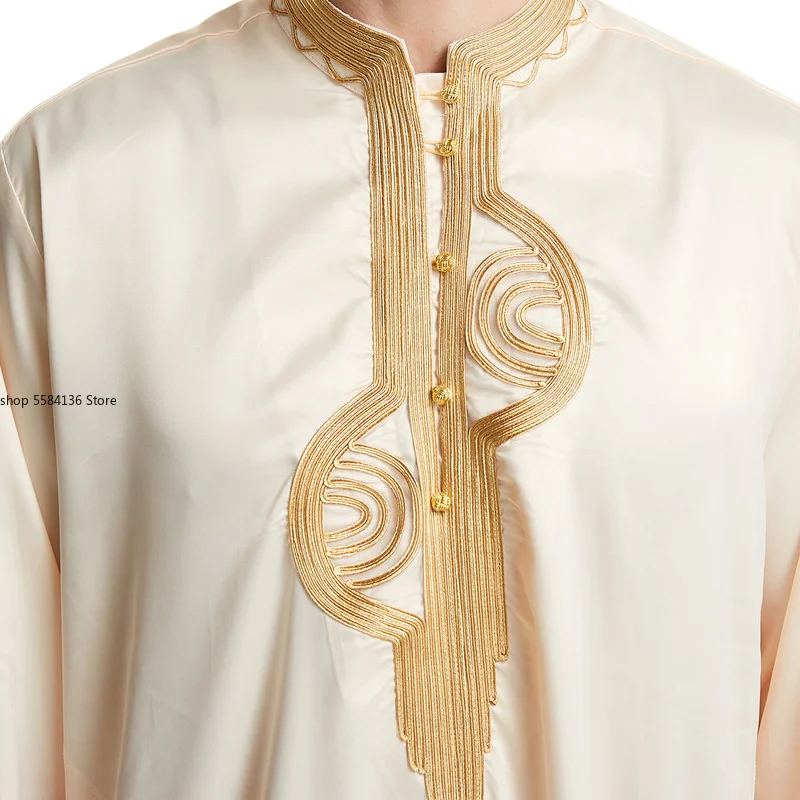 Islamic Clothing Men Muslim Robe Arab Thobe Ramadan Costumes Arabic Pakistan Saudi Arabia Abaya Dubai Full Sleeve Kaftan Jubba