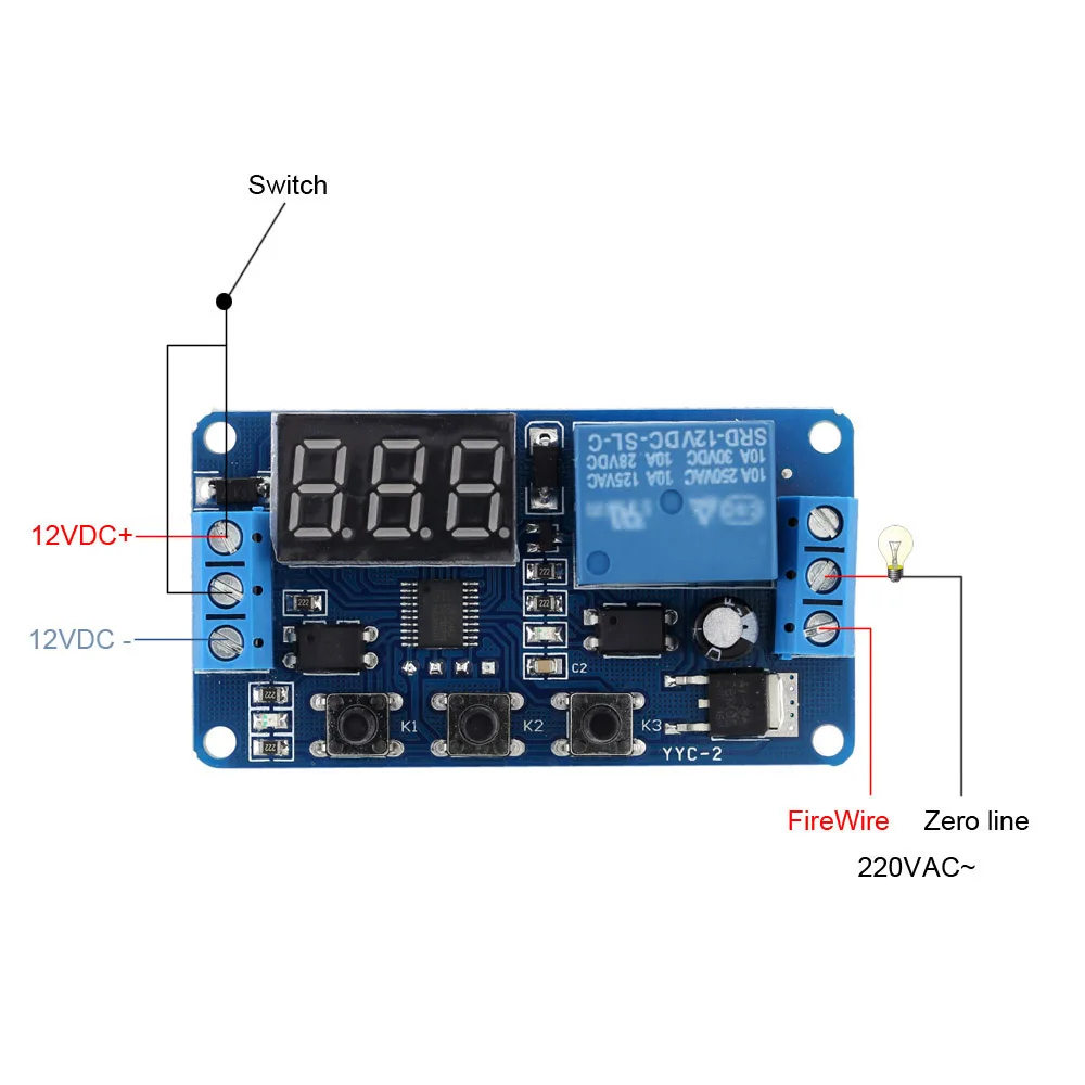 12V LED Delay Timer Module Automation New upgrades Control Switch Relay with Case | Электронные компоненты и