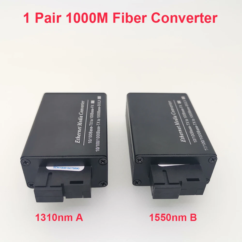 Mini FTTH 1 пара гигабитных волоконных оптических медиа-конвертеров 10/100 Мбит/с