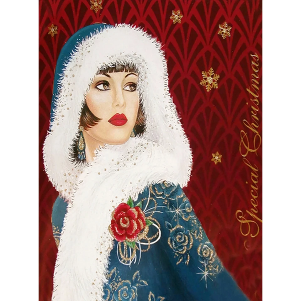 

5D DIY алмазная живопись портретная вышивка крестиком комплект полная дрель квадратная вышивка женская мозаика искусство картина из страз Де...