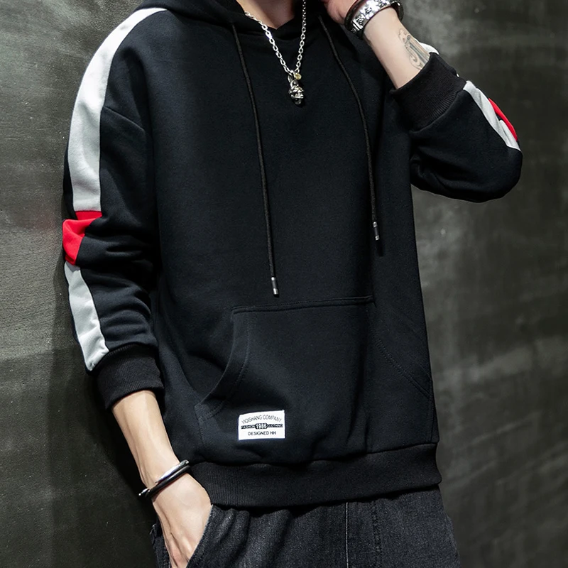 

Spring 2021 new hooded sweater men's tide brand Hong Kong style loose hooded versatile harajuku men's jacket clothing