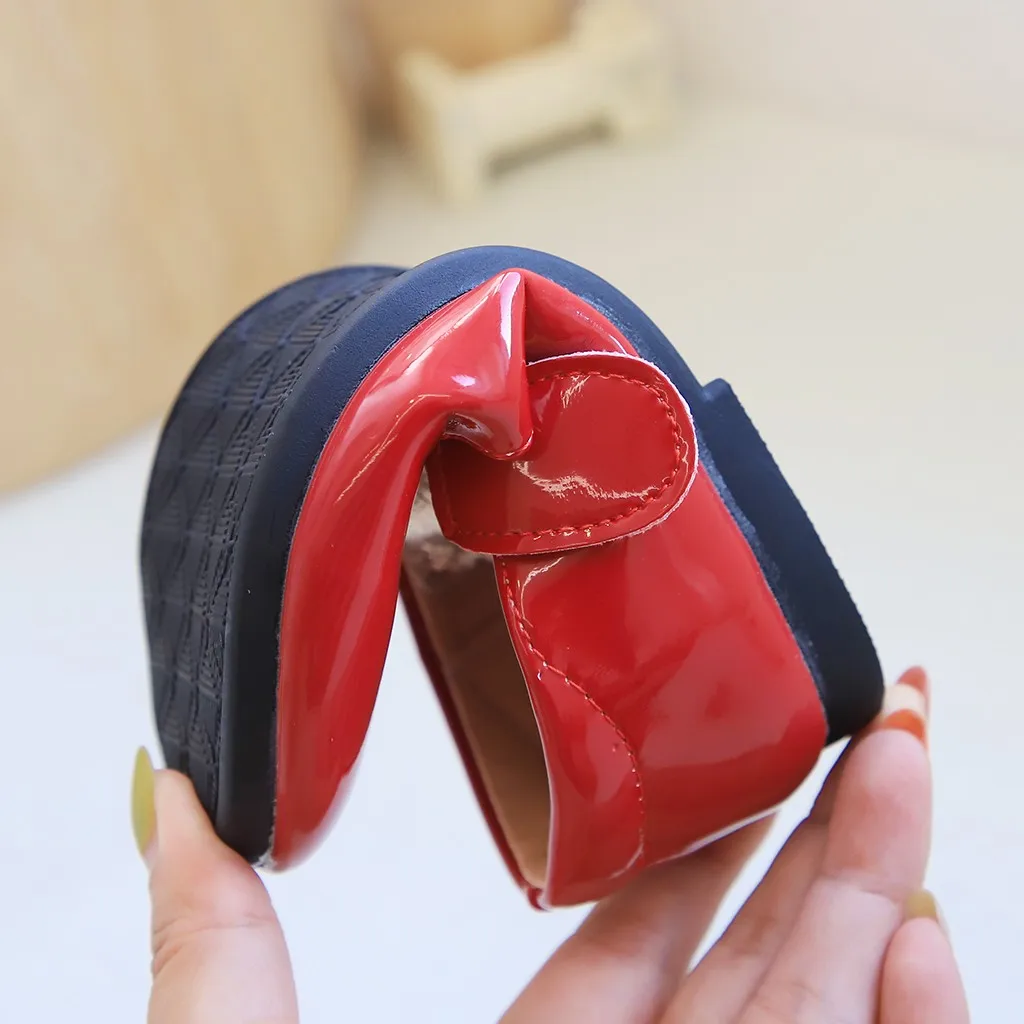 2019 Новая Осенняя кожаная обувь принцессы для девочек детские Вечерние туфли на