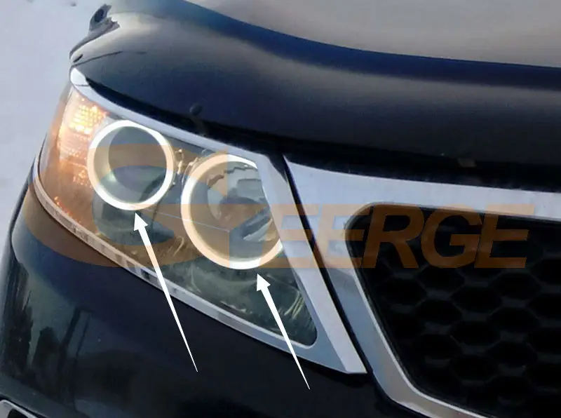Для KIA SORENTO II 2009 2010 2011 2012 2013 ультра яркий SMD светодиодный ангельские глазки набор