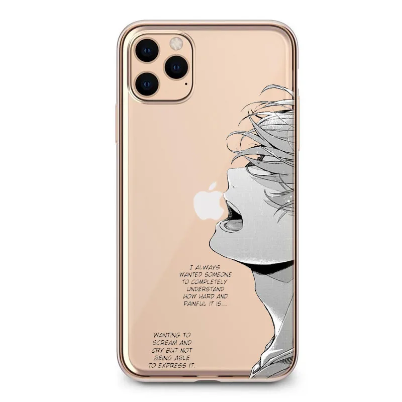 Мягкий чехол для телефона в японском стиле с аниме музыкой геев iPhone 11 12 Pro Max 8 7 6 Plus