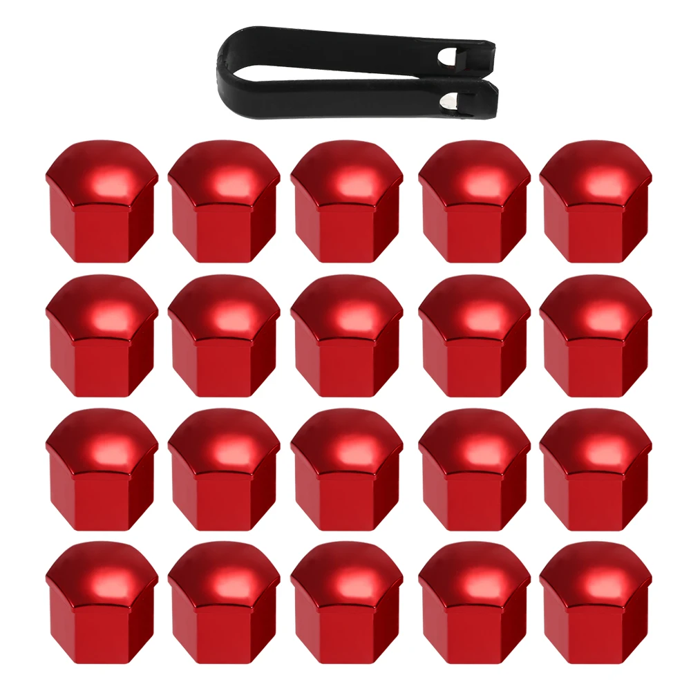 Универсальный 20 шт. 17 мм колеса автомобиля сетчатая крышка красный/синий ABS