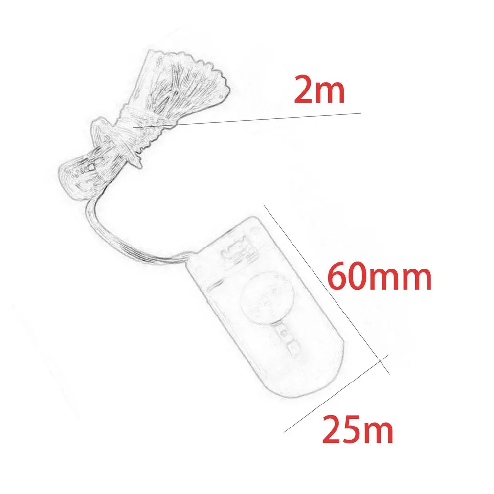 

Button Copper 2M 20 Wire Lamp Christmas Day Decoration Lanterns Led Copper Wire Remote Control Battery Box Lamp
